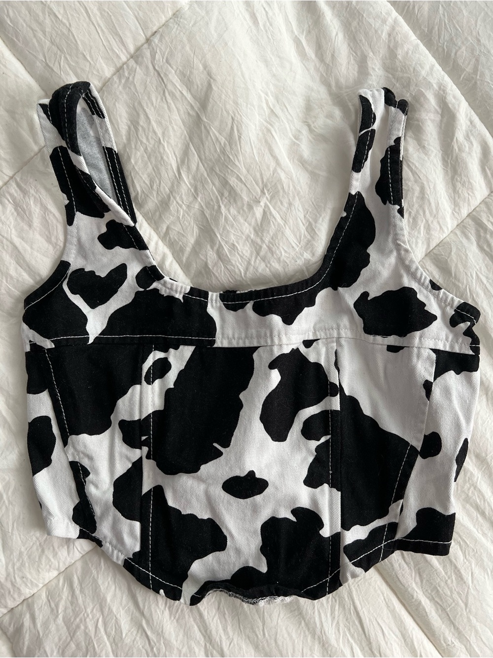 Cow Print Crop Top